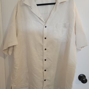 Men's Cream Short Sleeve Shirt